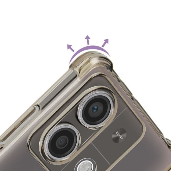 Stötsäkert fodral till Xiaomi Redmi Note 13 5G - IMAK - Transparent Svart - Silikon - Tunt och lätt Svart