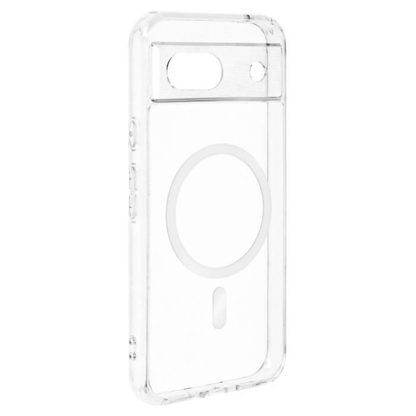 MagSafe Case for Google Pixel 8A puolijäykät kulmat puskurin läpinäkyvä Transparent