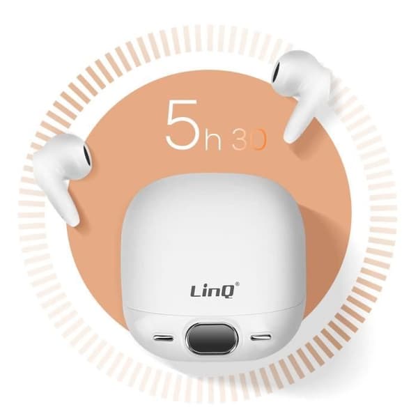 Bluetooth høretelefoner - LinQ - In-ear - Hvid - Håndfri sæt - 220mAh Vit
