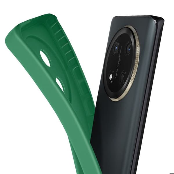 Coque - Honor - Magic 7 Lite - Silikonmaterial - Repellerande - Skyddad Kamerablokk Grön