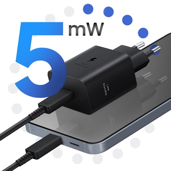 USB-C 45W Power Delivery Väggladdare Samsung Svart Svart
