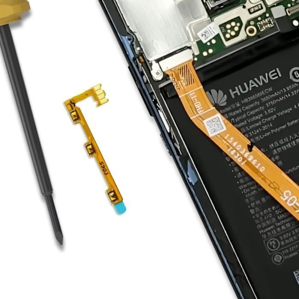 Strömbrytare och volymkontroll för Huawei Mate 20 Lite Svart Svart
