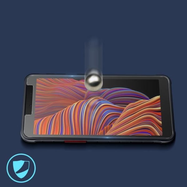 Näytön kalvo Samsung Galaxy Xcover 5 karkaistu lasi 9H Anti-Fingerprint Transparent Transparent