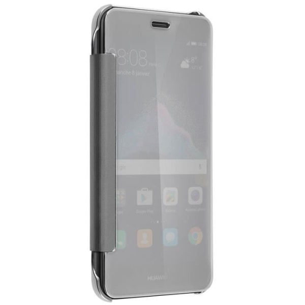 Huawei P8 Lite 2017 Translucent Flip Fodral - Spegeleffektdesign - Silver