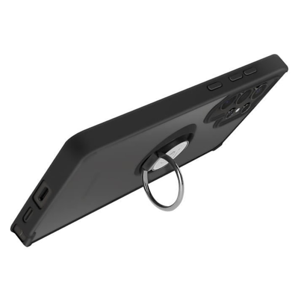 Coque för Samsung Galaxy S25 Ultra Metallring Stöd Video Svart Svart