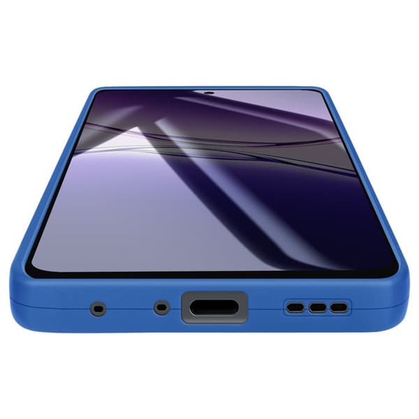 Siliconetui - AVIZAR - Oppo A5 Pro - Forstærket Beskyttelse - Blå Farve - Glat Blå