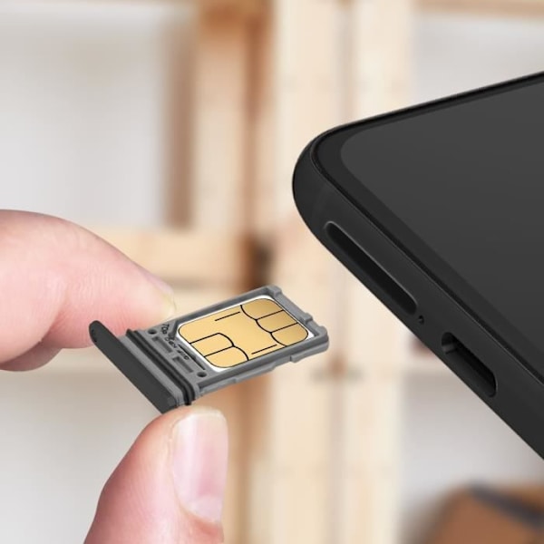 Udskiftning til SIM-kortbakke - Samsung Galaxy S21 Plus - Sort Svart