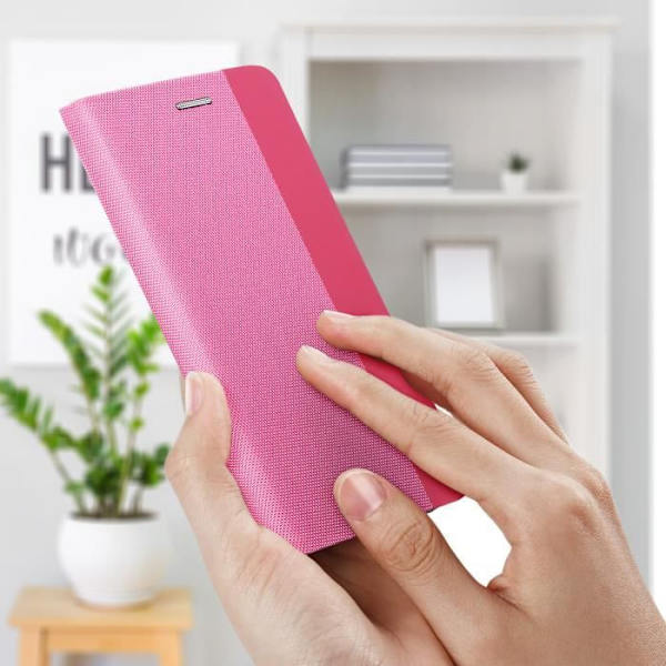 Samsung Galaxy S22 Plus Fodral i AVIZAR-tyg - Videostöd - Korthållare - Rosa Rosa