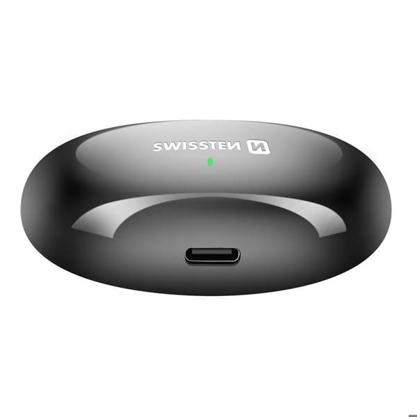 TWS Bluetooth 5.3 Hörlurar Musik och Samtal 230mAh USB-C Swissten Svart
