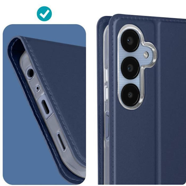 Kotelo Samsung Galaxy A25 5G Flip Card Holder -tukivideolle Dux Ducis Blue