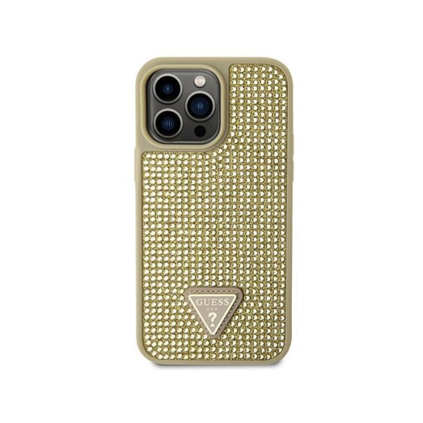 Telefon cover - telefon bumper Guess GUHCP14XHDGTPD Cover til iPhone 14 Pro Max 6.7'' Guld rhinestone trekant