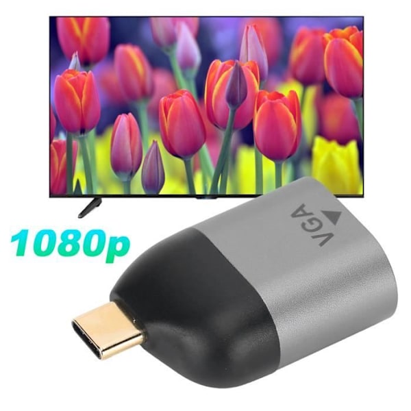 Typ C till Vga-adapter - ZERODIS - HB022 - 1080P-utgång - Stöd för Windows/Android/OS