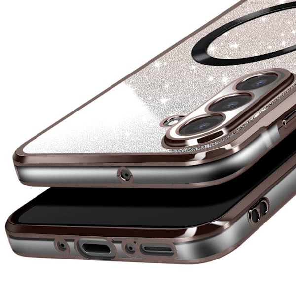 Coque MagSafe til Samsung Galaxy A26 Silikone Glimmer Sort Svart