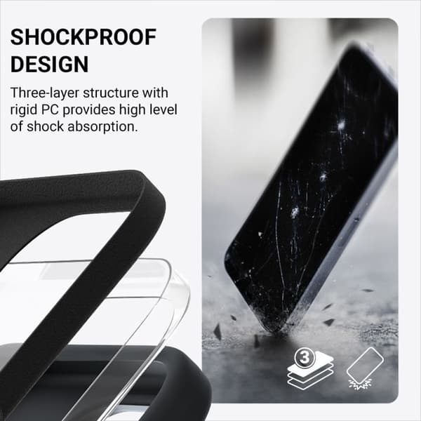 Cover - CRONG - iPhone 16 Pro Max - MagSafe - Sort - Elegant og holdbar design svart