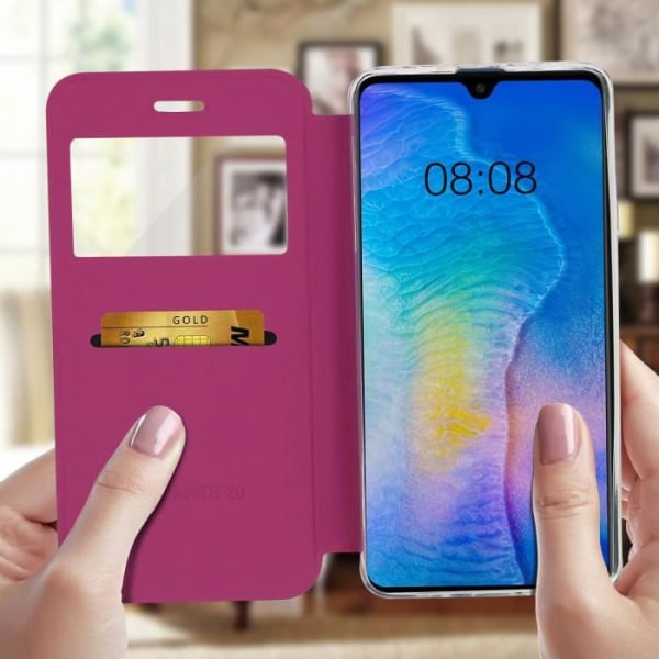 Kotelo - Huawei - Mate 20 - Kortinpidin - Video tukiteline - Pehmeä geeli silikoni Rosa