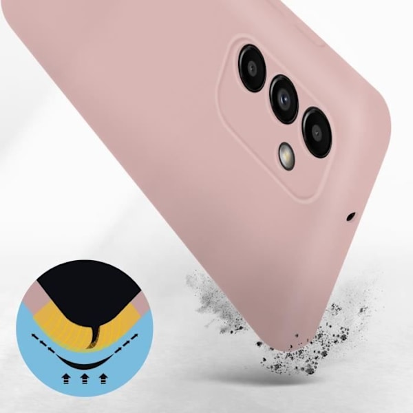 Beskyttelseshætte - AVIZAR - Samsung Galaxy A13 5G - Semi-stiv silikone - Soft-touch finish - Lyserød Rosa