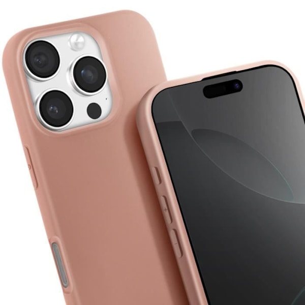 Coque Cordon Semi Rigide Soft touch för iPhone 16 Pro Rose Champagne Rosa