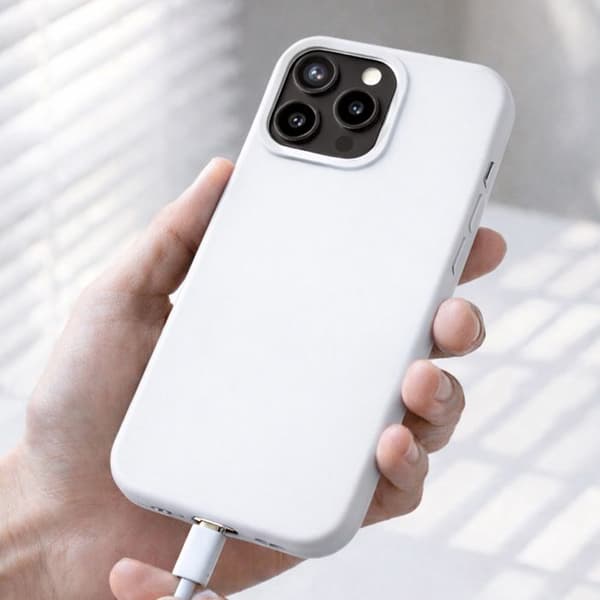 Skyddsfodral för iPhone 15 Pro Max SolidX Stötsäker Trådlös Laddning Kompatibel Rhinoshield Vit Vit