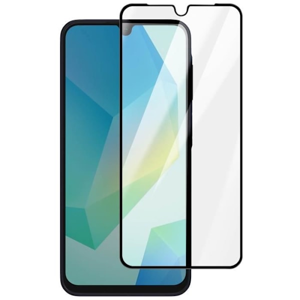 Hærdet glas til Samsung Galaxy A16 Høj Gennemsigtighed 9D Hårdhed 9H Sort Svart
