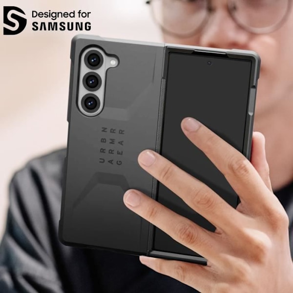 Taske til Samsung Z Fold 6 stødsikker sikkerhedshængsel og skærm UAG Sort