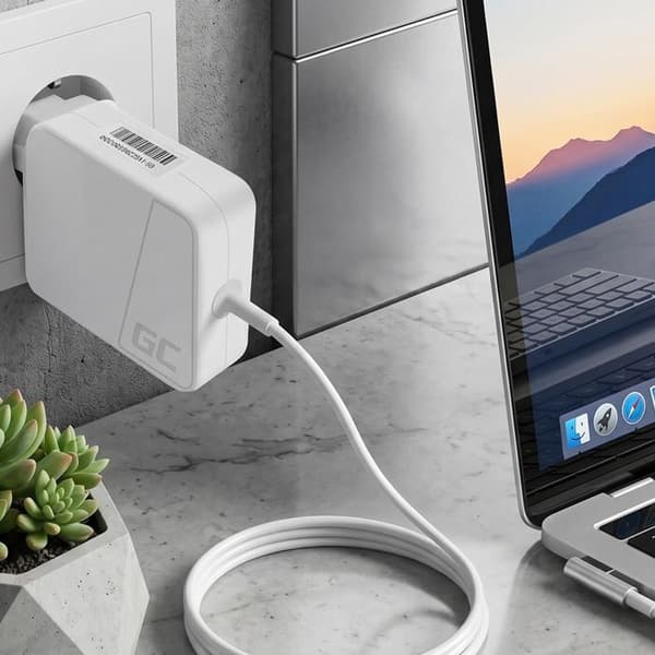 Lader til MacBook 13" A1181 2006-2009 MagSafe 1 - 60W Hvid Vit