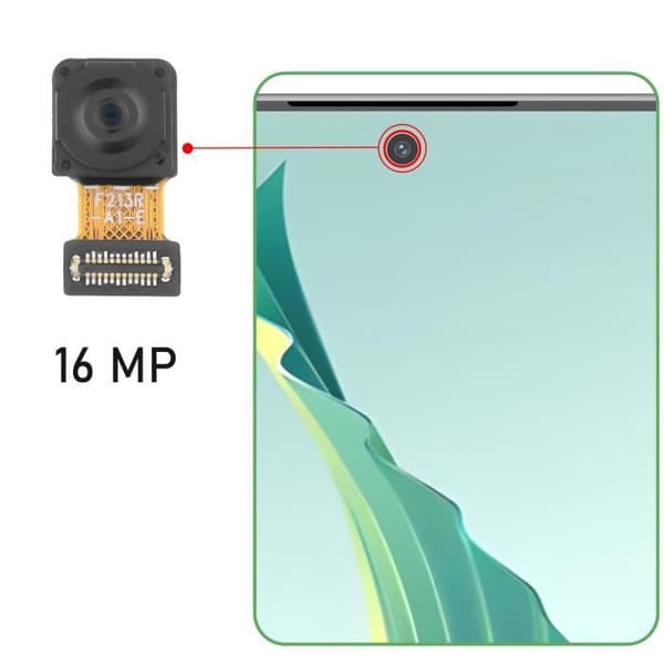 Frontkamera - Honor - X8a, 90 Lite, Magic 6 Lite, Magic 5 Lite - 16MP - Sort - 100% Ny Svart