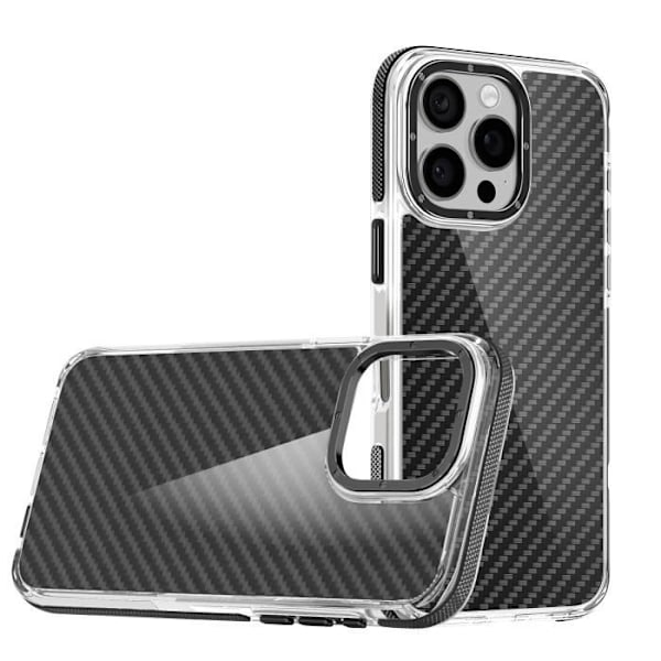 Cover til iPhone 16 Pro Stødsikker med metal kamera surround Sort Svart