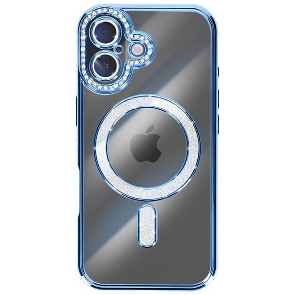 Coque Magsafe - AVIZAR - iPhone 17 - Lys blå - Strassé - Optimal beskyttelse Blå