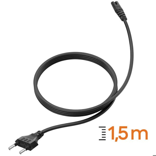 Strømledning C7 til PC, monitor og konsoller 1,5 m