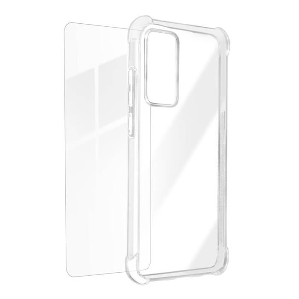 Kotelo ja karkaistu lasi - AVIZAR - Xiaomi 12 Lite - 360° Suojaus - Vahvistettu silikoni - Läpinäkyvä Vit