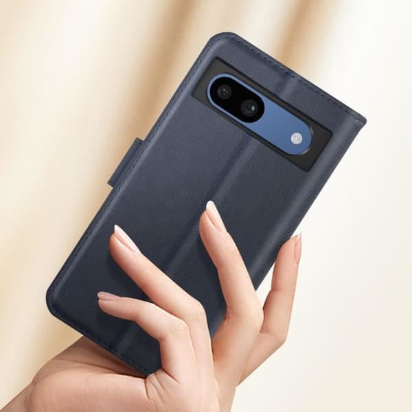 Google Pixel 8a - AVIZAR - Chesterfield - Lompakko ja Videotuki - Sininen Blå