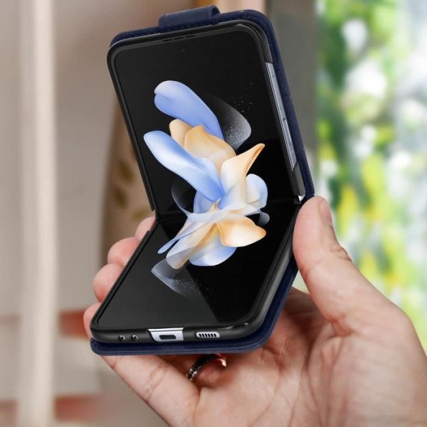 Samsung Galaxy Z Flip 3 Flip Fodral med magnetisk flik Midnight Blue