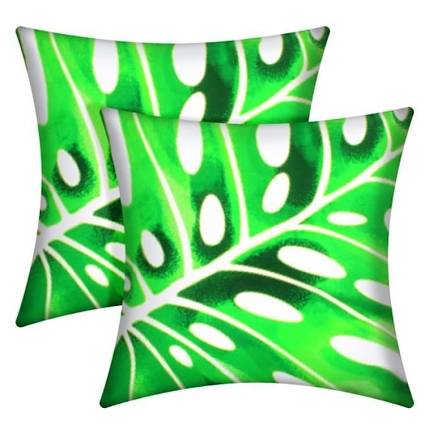 Set med 2 Kuddöverdrag 40x40 cm Monstera-motiv Grön