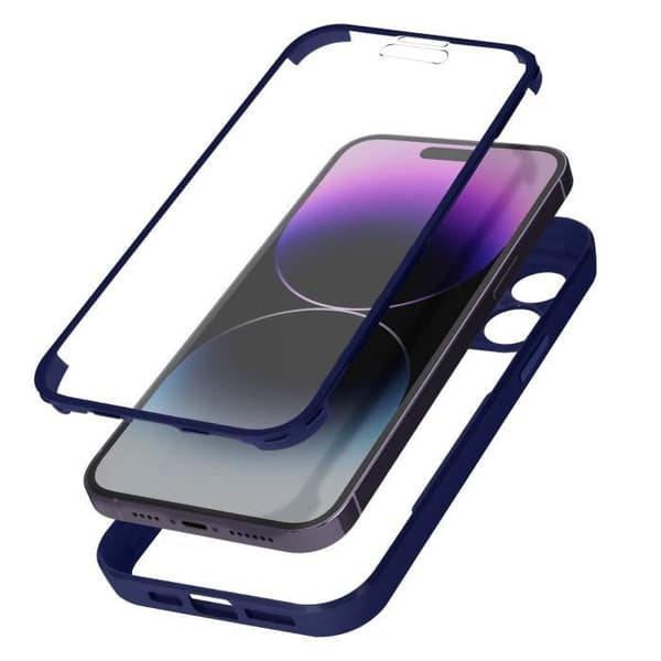 Beskyttelsesskal - AVIZAR - iPhone 14 Pro - Stødabsorberende - Plexiglas - Blå polymer Blå
