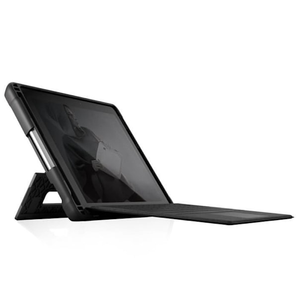 Forstærket Folio Case - STM - Dux - Sort - Surface Go kompatibel - Syntetisk