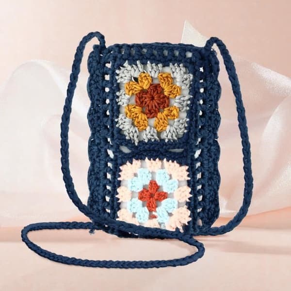 Sock Case - WavePocket - Hollow Woven - Colorful Patterns - Soft - Blue Blå