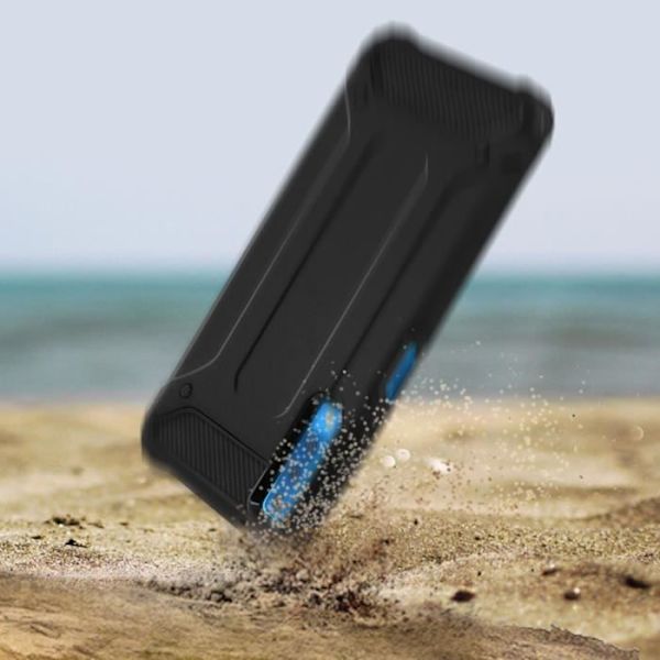 Coque - Samsung - Galaxy A7 2018 - Skydd i två material - Stötabsorberande - Svart Svart