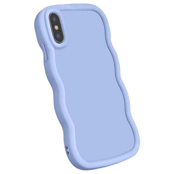 Coque för iPhone X och XS Silikon Stötabsorberande serie Candy Lavendel Lila