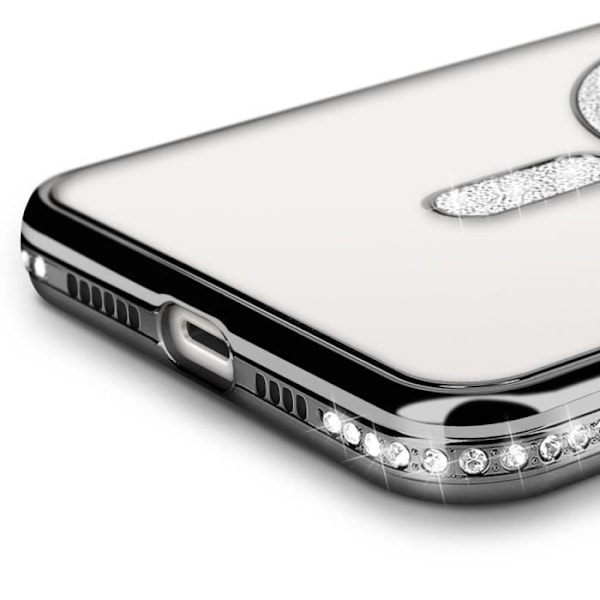Coque Diamant för iPhone 14 Plus MagSafe Contour Strass Svart Svart