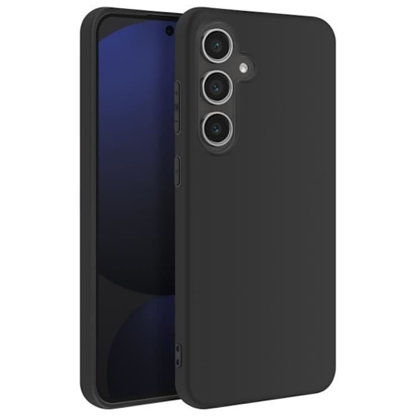 Coque til Samsung Galaxy S24 FE Mat Finish Blød Stødabsorberende 3mk Sort Svart