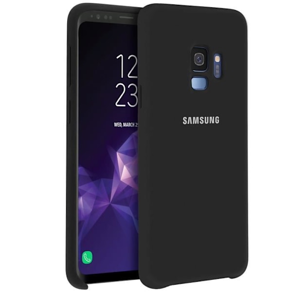 Galaxy S9 Cover Original Samsung Silikone Cover Beskyttelse Soft Touch Sort