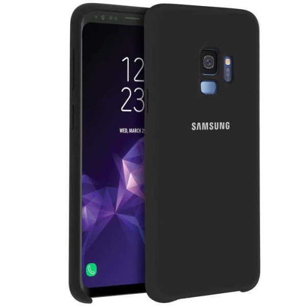 Galaxy S9 Fodral Original Samsung Silikonskydd Skydd Soft Touch Svart
