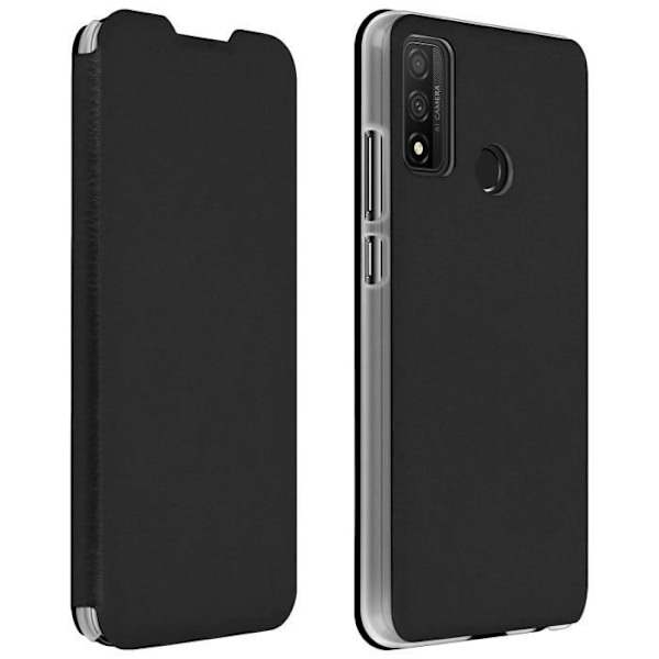 Étui Portefeuille Huawei P smart 2020 - AVIZAR - Sort - Syntetisk - Klap - Glat Svart