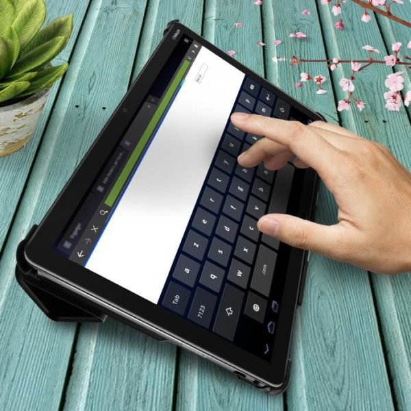 Housse - AVIZAR - MediaPad M5 Lite - Folio-laukku - Videotuki - Soft Touch - Suojaus Svart