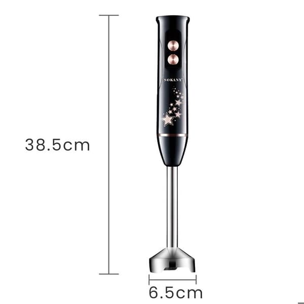 Handmixare 600W - SOKANY - 4 i 1 - Köttkvarn - Visp - Grå Grå