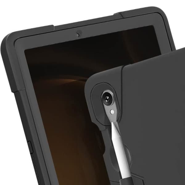 Coque - Samsung - Galaxy Tab S9/S9 FE - Sort - Bi-materiale - Forstærket beskyttelse Svart