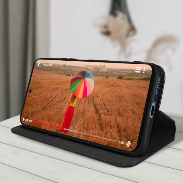 Xiaomi Poco M4 Pro 4G Plånboksfodral Video Support Funktion svart