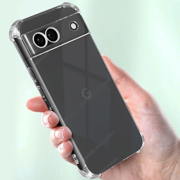 Stötsäkert fodral för Google Pixel 8A Förstärkta hörn Mayaxess Mayaxess Transparent Transparent