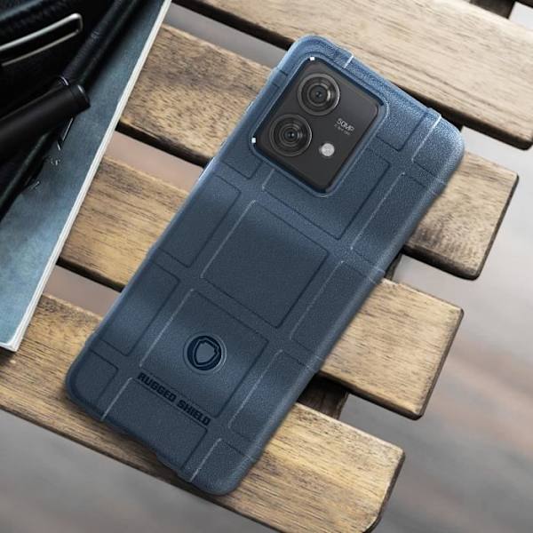 Telefonfodral - AVIZAR - Motorola Edge 40 Neo 5G - Präglat mönster - Silikon - Midnattsblått Blå