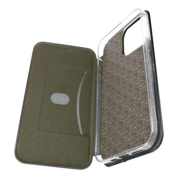 AVIZAR iPhone 14 Pro Max Fodral - Flip Card Hållare Video Support - Svart satinfinish Svart